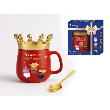 SET TAZA CORONA CUCHARA REYES MAGOS