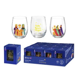 VASO CRISTAL 345 ML REYES MAGOS