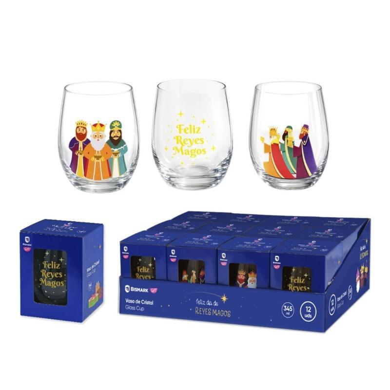 VASO CRISTAL 345 ML REYES MAGOS