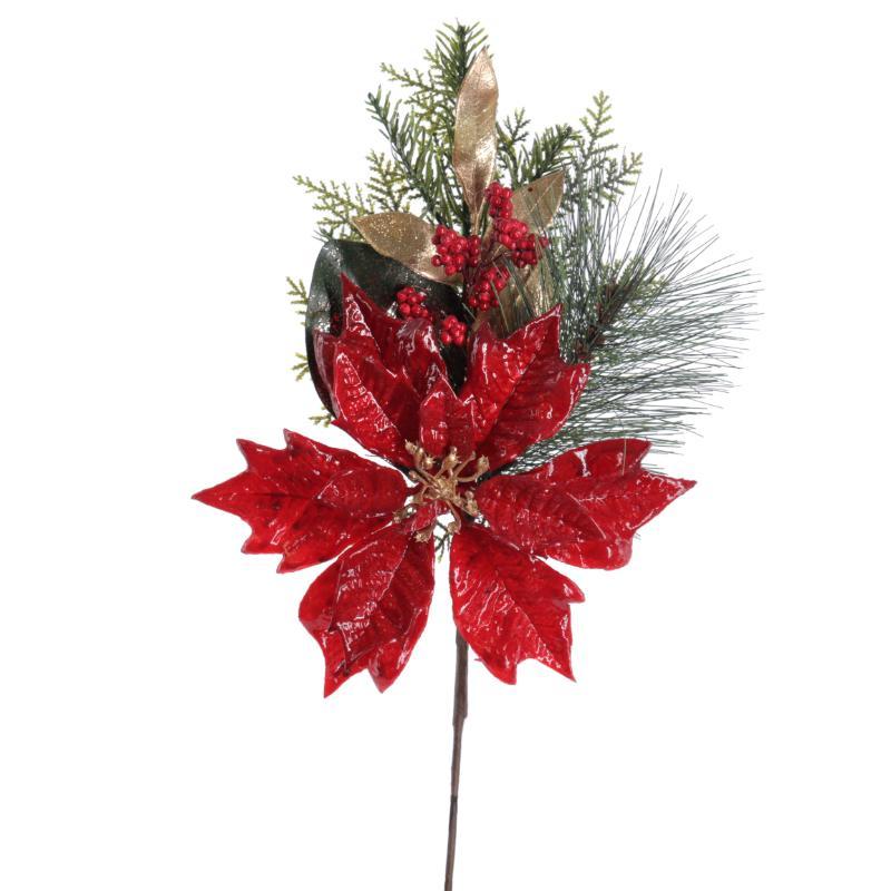 PICK POINSETTIA 45 CM ROJO