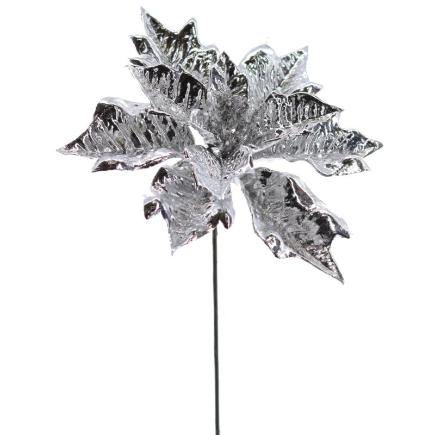 PICK POINSETTIA IRIDESCENT PLATA