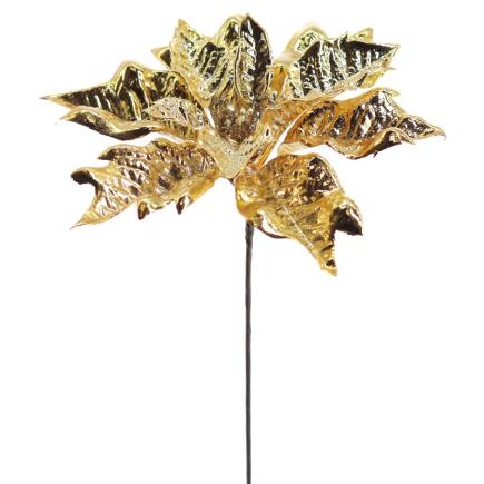 PICK POINSETTIA IRIDESCENT ORO