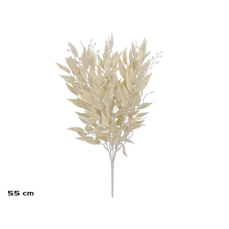 RAMO HOJAS RUSCUS X5 -55 CM BEIGE