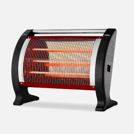 ESTUFA ELECTRICA DE CUARZO ANANTA NEGRO 2000W 3POT 3ELEM ANTIVUELCO ASA