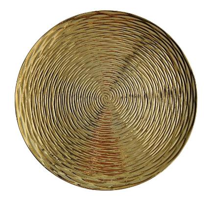 CENTRO DE MESA DE PLASTICO DORADO D.40XH
