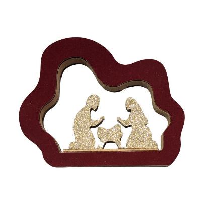 BELEN DE MADERA FRUNCIDA 15X2.3XH 11.8 CM