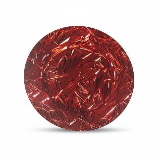BAJOPLATO PLASTICO ROJO BRILLANTE D.33