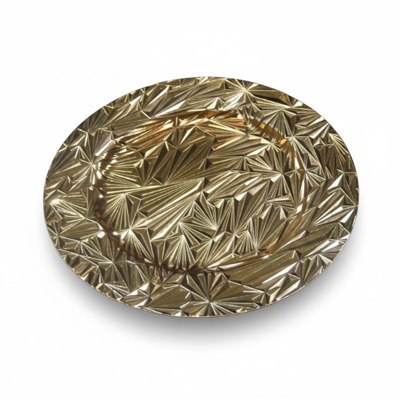 BAJOPLATO PLASTICO DORADO BRILLANTE D.33