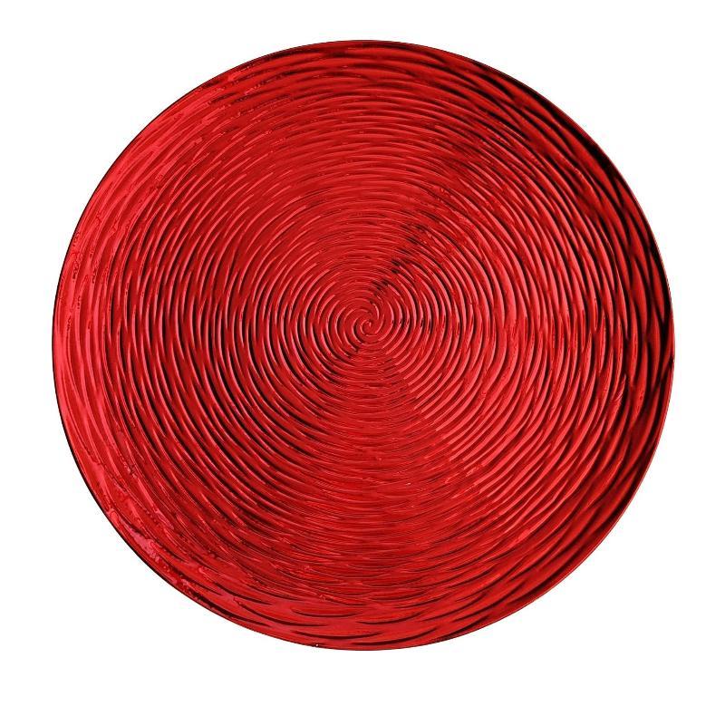 CENTRO DE MESA DE PLASTICO ROJO D.40XH