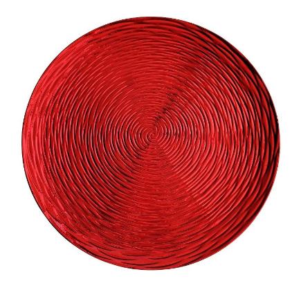 CENTRO DE MESA DE PLASTICO ROJO D.40XH