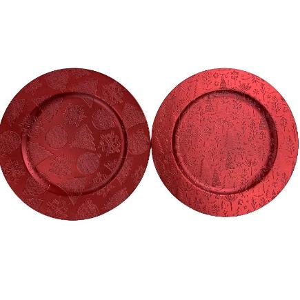 BAJOPLATO DE PLASTICO ROJO D.33