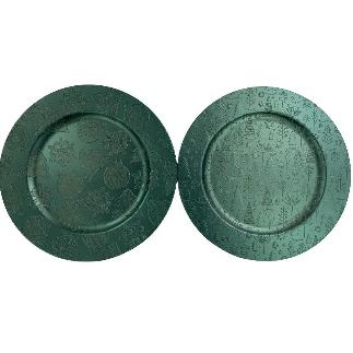 BAJOPLATO DE PLASTICO VERDE D.33HX1.CM