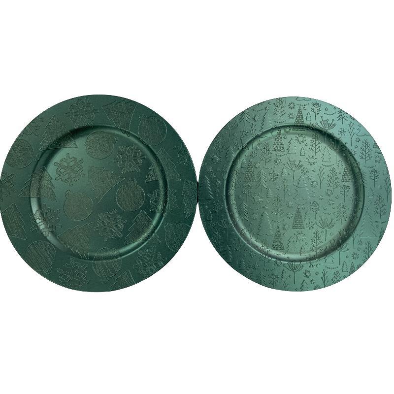 BAJOPLATO DE PLASTICO VERDE D.33HX1.CM