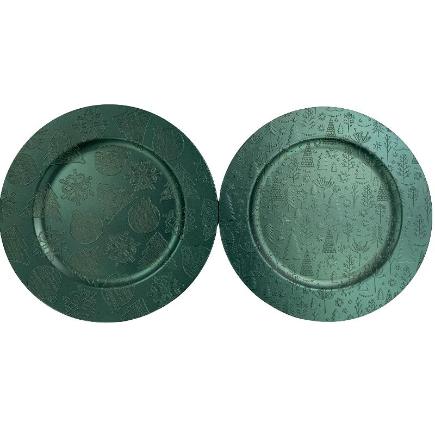 BAJOPLATO DE PLASTICO VERDE D.33HX1.CM