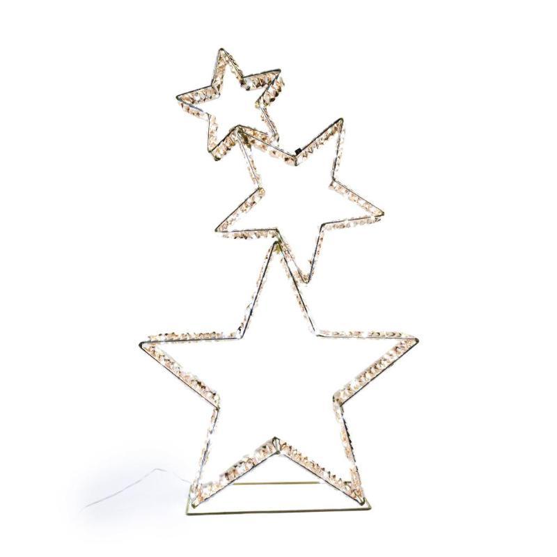 ESTRELLAS 3 PIEZAS ENCIMERA METALICA Y