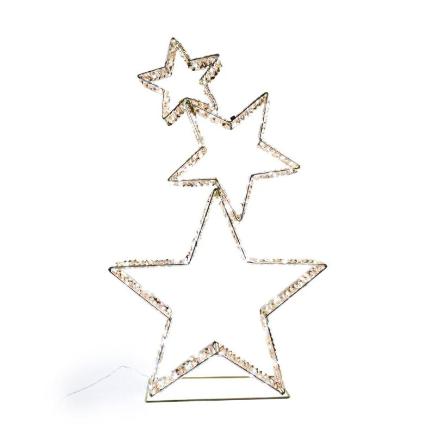 ESTRELLAS 3 PIEZAS ENCIMERA METALICA Y
