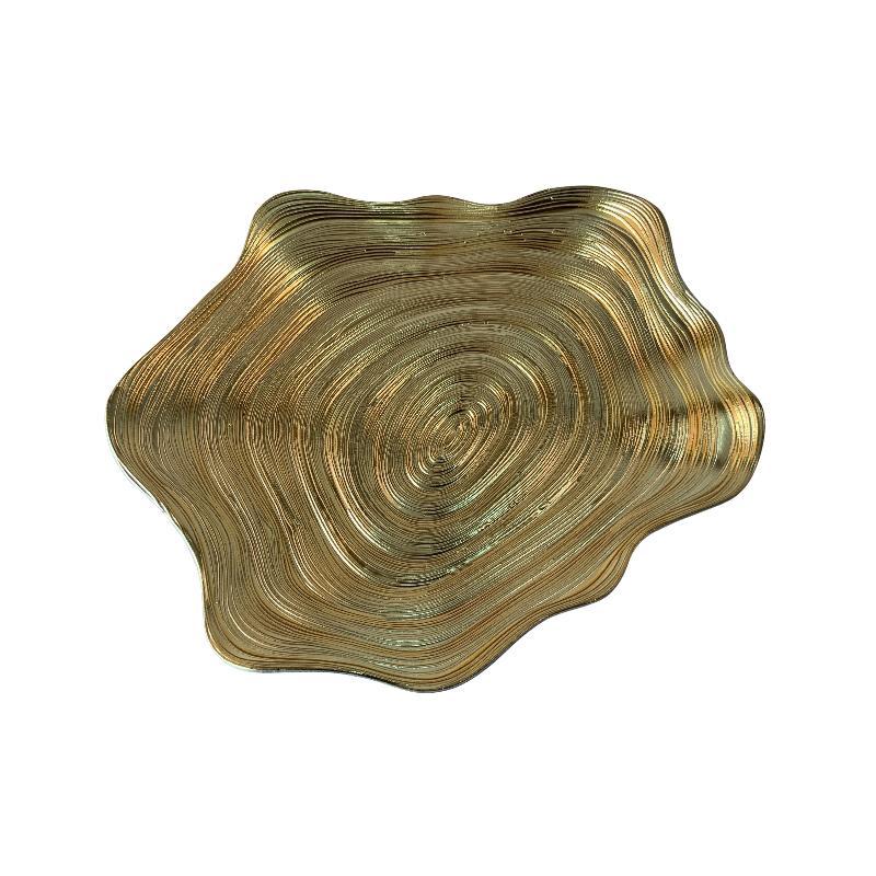 CENTRO DE MESA DE PLASTICO DORADO 33X30
