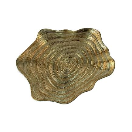 CENTRO DE MESA DE PLASTICO DORADO 33X30