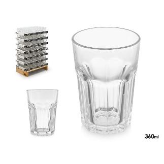VASO VIDRIO TRANSPARENTE 360 LM DISPLAY