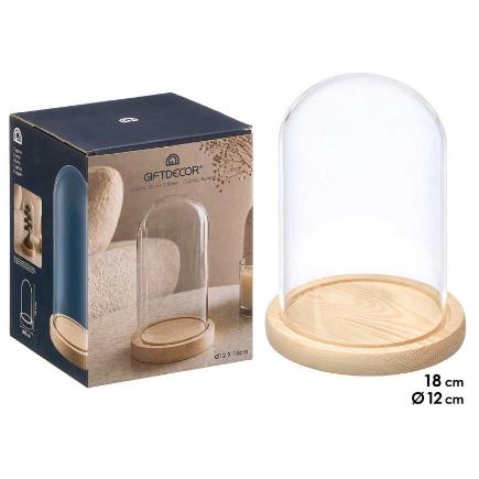 CUPULA DECORATIVA BASE MADERA 18 CM