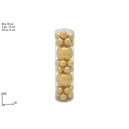 SET 32 BOLITAS ORO