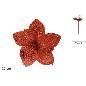 TALLO POINSETIA GLITTER ROJO