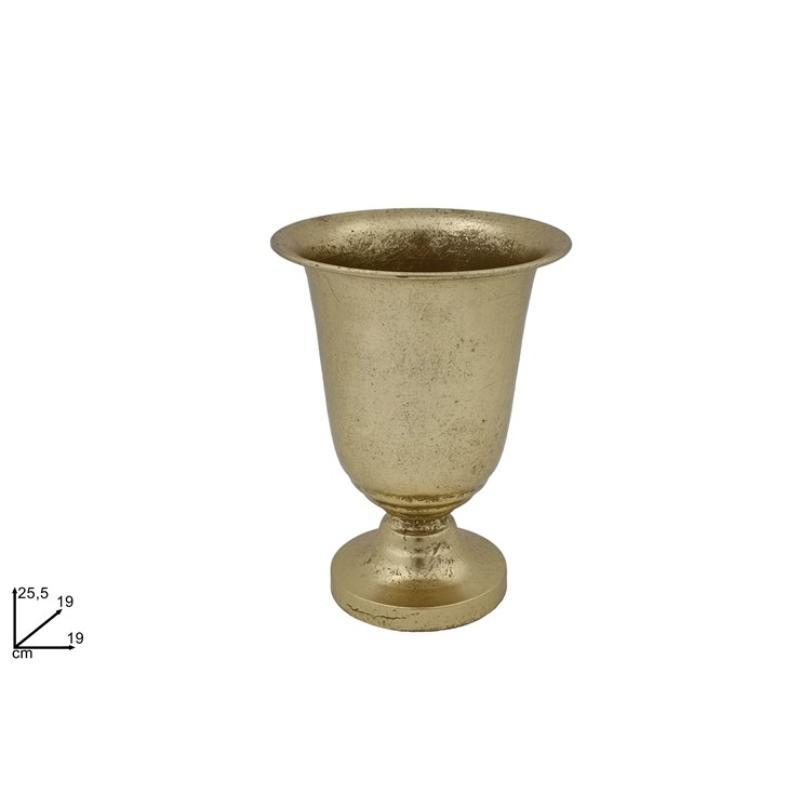 VASO METALIZADO D19X25.5 CM ORO