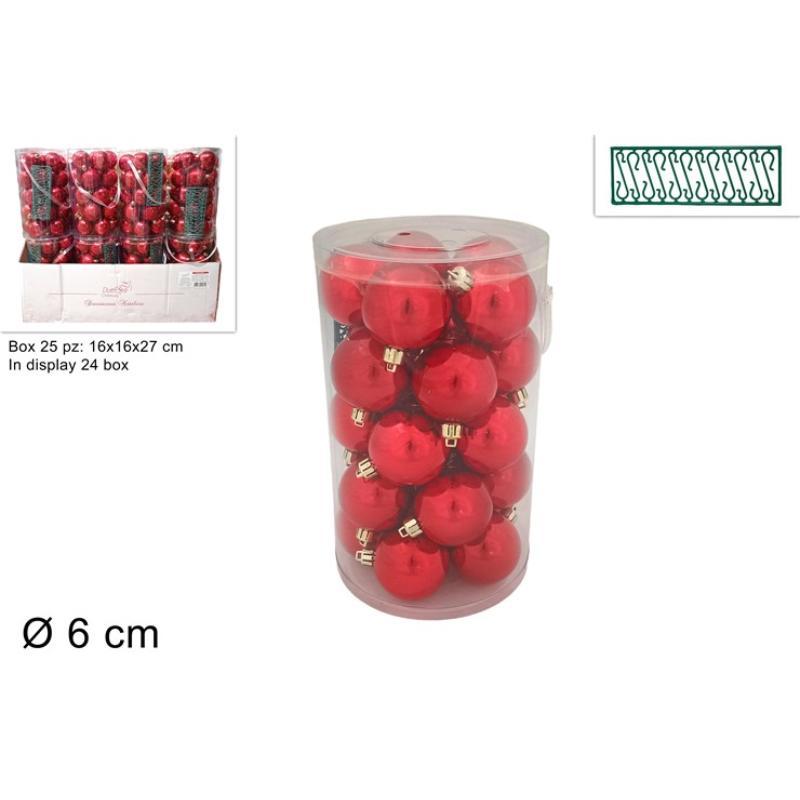 BOLA 6 CM 25 PZ ROJO