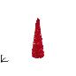 ARBOL 35 CM TERCIO ROJO CON PERLAS