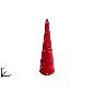 ARBOL 48 CM TERCIO ROJO CON PERLAS