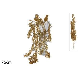 RAMA COLGANTE DE 75 CM CON PURPURINA DORADA