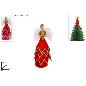 PUNTA DE ANGEL 28 CM CON VESTIDO ROJO ORO EN CAJA PVC