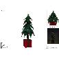 ARBOL DE TELA CON BOLAS 75 CM CON 45 LED A PILAS
