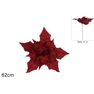 TALLO DE FLOR 62 CM LAMINADO ROJO