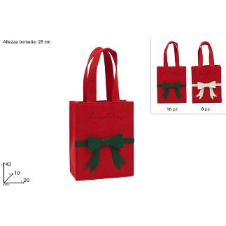 BOLSITA FIELTRO ROJO CON LAZO 2 MOD SURT