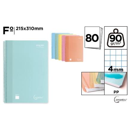 CUADERNO ESP T PP Fº 4X4 80H 90G