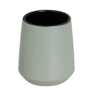 VASO BAÑO DOLOMITA VERDE SALVIA 9X9X10 CM
