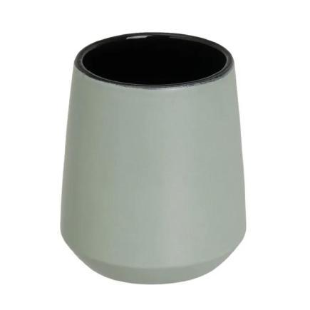 VASO BAÑO DOLOMITA VERDE SALVIA 9X9X10 CM