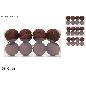 3 SURT CON 8 PIEZAS BOLAS 8 CM MARRON CON PURPURINA