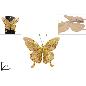 MARIPOSA 14 CM CON PINZA DORADA TERCIOPELO CON ORO