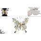 MARIPOSA 14 CM CON PINZA BLANCA TERCIOPELO CON CHAMPAN