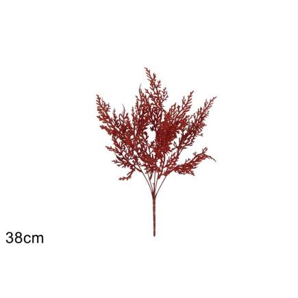RAMA DE 38 CM CON PURPURINA ROJO
