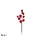 TALLO DE 9 BOLAS 58 CM EFEC TERCIOPELO ROJO