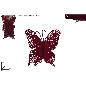MARIPOSAS CON PINZA SET 2 PIEZAS EFEC FLOCADO BURDEOS