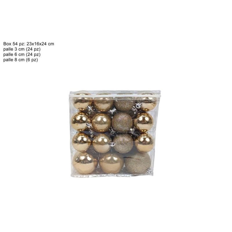 SET 54 PIEZAS BOLAS MEDIDAS SURT CHAMPAGNE