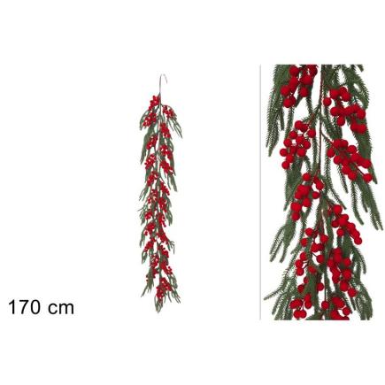 GUIRNALDA 170 CM BAYAS ROJA EFECT TERCIOP