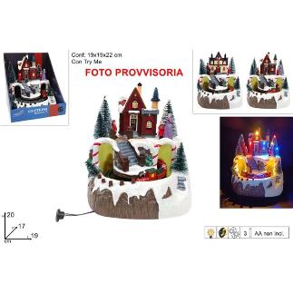 CARRUSEL ESCENARIO NAVIDEÑO C/LUZ MUSICA MOV TREN 2 SRT