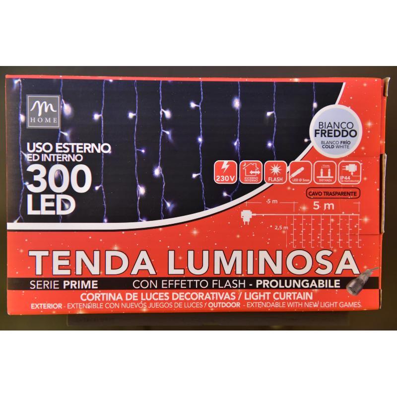 CORTINA 300 LED BLANCO L.5XH2.5 MT 8.4W 31V 19X12XH.11.5 CM