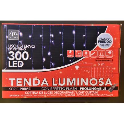 CORTINA 300 LED BLANCO L.5XH2.5 MT 8.4W 31V 19X12XH.11.5 CM