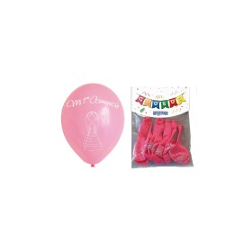 BLISTER 12 GLOBOS COMUNION ROSA                   